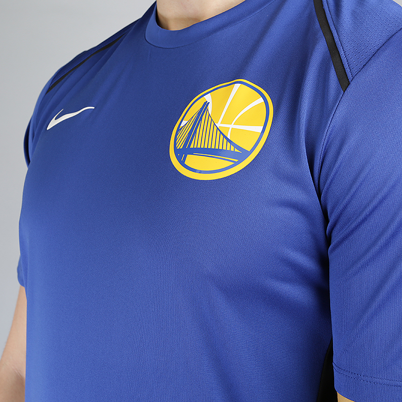 мужская синяя футболка Nike Golden State Warriors Dry Hyper Elite Short-Sleeve NBA 856525-495 - цена, описание, фото 3